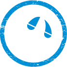 Beach umbrella icon representing coastal lifestyle